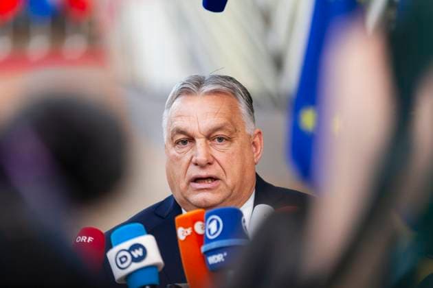 - European summit in Brussels. 14-12-2023. - 14 12 2023 - Belgium Brussels Brussels - Viktor Orban. Arrival of the heads of state at the European summit.  NicolasxLandemardx xLexPictorium LePictorium_0287426