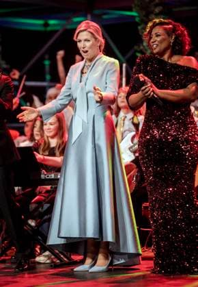 14-12-2023 Bussum Queen Maxima at the recordings for the Christmas Music Gala 2023 of the More Music in the Classroom foundation, recorded and broadcast by AVROTROS. Â  Copyright: xPPEx