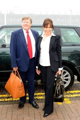 Donald Trump s in-laws Viktor and Amalija Knavs who arrived in a wet Aberdeen with their daughter Melania and grandson Barron 62987, ABERDEEN, SCOTLAND - Tuesday June 21, 2011. Donald Trump s in-laws Viktor and Amalija Knavs who arrived in a wet Aberdeen with their daughter Melania and grandson Barron (4) on their way to stay with Donald Trump at the Menie Estate near Aberdeen. , Credit:Donald Stewart, PacificCoastNews.com Avalon Scotland, Aberdeen  Copyright: xDonaldxStewart,xPacificCoastNews.comx xAvalonx 0525214809