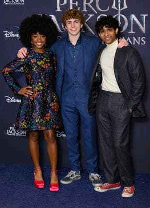 Bilder des Jahres 2023, Entertainment 12 Dezember Entertainment Themen der Woche KW50 Percy Jackson and The Olympians UK Premiere - London London, UK. December 16th, 2023. Leah Sava Jeffries, Walker Scobell and Aryan Simhadri at the Percy Jackson and The Olympians UK Premiere. Photo by Stuart Hardy ABACAPRESS.COM London London  Copyright: xStuartxHardy ABACAPRESS.COMx