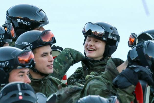 Bilder des Jahres 2023, Entertainment 12 Dezember Entertainment Themen der Woche KW51 Entertainment Bilder des Tages Princess Leonor Military Training - Spain Princess Leonor on the slopes of Astun during her military training in the Aragonese Pyrenees with her classmates from the General Military Academy of Zaragoza, on December 19, 2023, in Huesca (Aragon, Spain). Princess Leonor, along with her classmates, begins this training plan that seeks to develop skills in winter conditions and strengthen comprehensive military training. Photo by Europa Press ABACAPRESS.COM Huesca Spain  Copyright: xEuropaxPress ABACAx