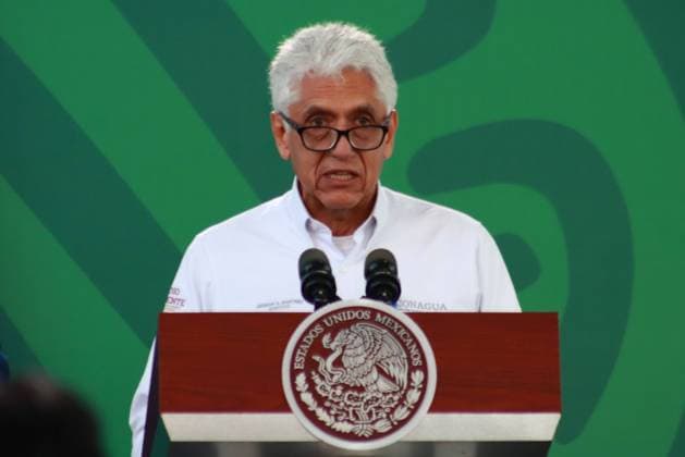 December 20, 2023, Acapulco, Mexico: GermoÂ¡n MartoÂ­nez, director of National Water Commission speaks during the Mexican President Lopez Obrador briefing conference. on December 20, 2023. In Acapulco, Guerrero. Acapulco Mexico - ZUMAe321 20231220_zia_e321_080 Copyright: xCarlosxSantiagox