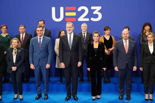 Entertainment Themen der Woche KW51 Entertainment Bilder des Tages News Bilder des Tages King Felipe VI and Queen Letizia attend the closing of the Spanish presidency of the European Commission, December 21, 2023 Cordon Press *** King Felipe VI and Queen Letizia attend the closing of the Spanish presidency of the European Commission, December 21, 2023 Cordon Press 