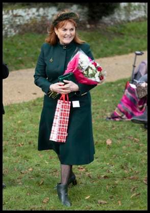 . 25 12 2023. Sandringham , United Kingdom. Sarah Ferguson leaving the Christmas Day church service in Sandringham, United Kingdom. Picture by Stephen Lock i-Images  xStephenxLockx xi-Imagesx IIM-24899-0059