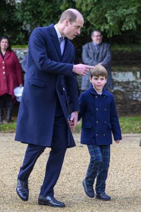 Members of the British Royal Family attend the Christmas Day service at Sandringham Featuring: Prince William, Prince Louis Where: Sandringham, Norfolk, United Kingdom When: 25 Dec 2023 Credit: Cover Images EDITORIAL USE ONLY. NOT FOR USE BY NEWSPAPERS BASED IN THE UK. Copyright: xx 53324709