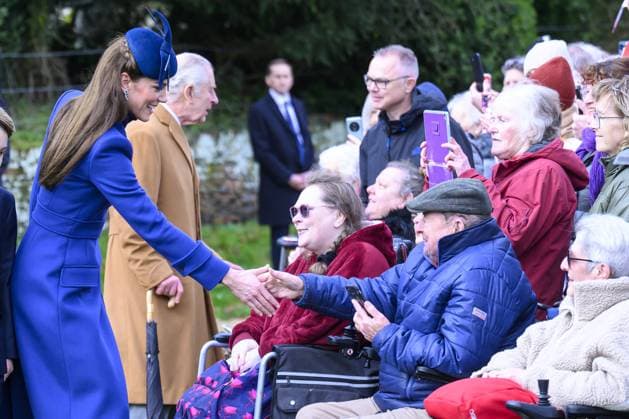 Members of the British Royal Family attend the Christmas Day service at Sandringham Featuring: Prince George, Catherine Princess of Wales Where: Sandringham, Norfolk, United Kingdom When: 25 Dec 2023 Credit: Cover Images EDITORIAL USE ONLY. NOT FOR USE BY NEWSPAPERS BASED IN THE UK. Copyright: xx 53324712