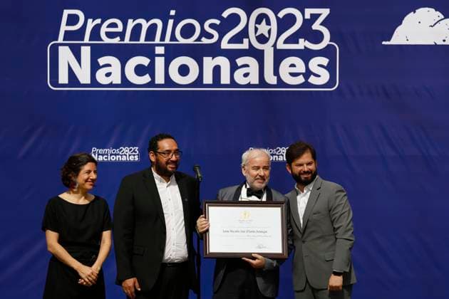 Santiago, December 26, 2023 The President of the Republic, Gabriel Boric, participates in the presentation of the National Awards 2023 Dragomir Yankovic Aton Chile, Santiago Chile Aton 861424  Copyright: DRAGOMIRxYANKOVIC ATONxCHILE