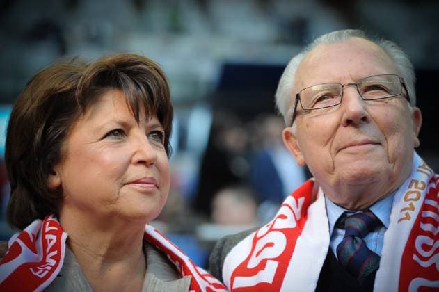 Politicians attend the French Cup Final Soccer match Martine Aubry and Jacques Delors during the French Cup final football match Paris Saint Germain vs Lille on May 14, 2011 at the Stade de France in Saint-Denis, outside Paris. Lille won 1 to 0. Photo by Gouhier-Guibbaud ABACAPRESS.COM Saint-Denis Seine Saint-Denis France  Copyright: xGouhierxNicolas ABACAx