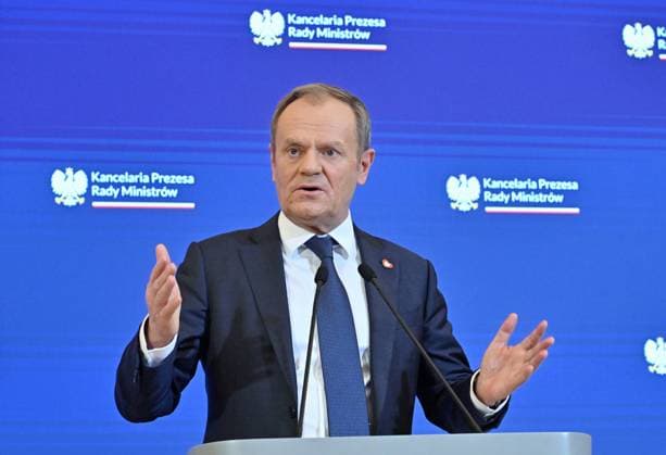 News Themen der Woche KW52 News Bilder des Tages RECORD DATE NOT STATED 27.12.2023 WARSZAWA PREMIER DONALD TUSK KONFERENCJA PRASOWA PO POSIEDZENIU RZADU FOT DAMIAN BURZYKOWSKI NEWSPIX.PL 27 12 2023 WARSAW PRIME MINISTER DONALD TUSK PRESS CONFERENCE AFTER THE POLISH GOVERNMENT MEETING --- Newspix.pl  DB271223_038