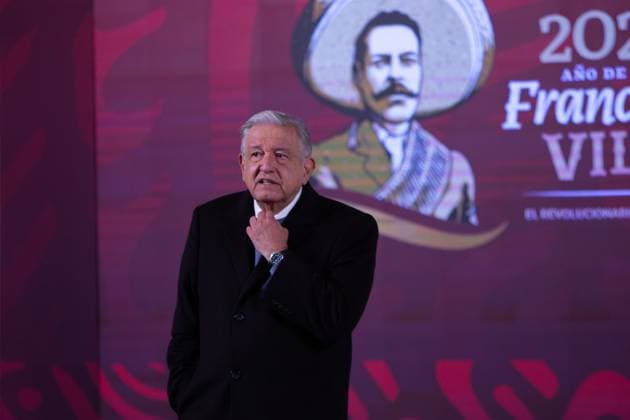 Mexican President Lopez Obrador News Conference December 28, 2023. Mexico City, Mexico. This morning, Mexican President AndrÃ s Manuel Lopez Obrador offered his morning press conference in which he answered questions from media representatives at National Palace. On December 28, 2023 in Mexico City. (Photo by Alex Dalton Eyepix Group) Copyright: xAlexxDalton xEyepixxGroupx AD_28122023_108287