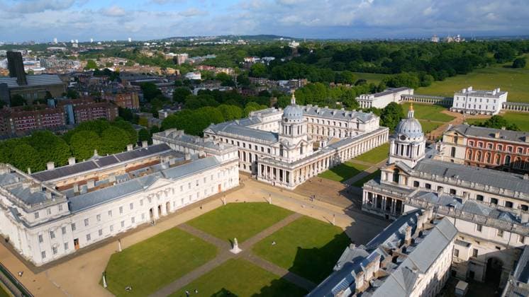 Old Royal Naval College and National Maritime Museum in London Greenwich - aerial view Old Royal Naval College and National Maritime Museum in London Greenwich - aerial view Copyright: xZoonar.com ÊrikxLattweinx 18767113
