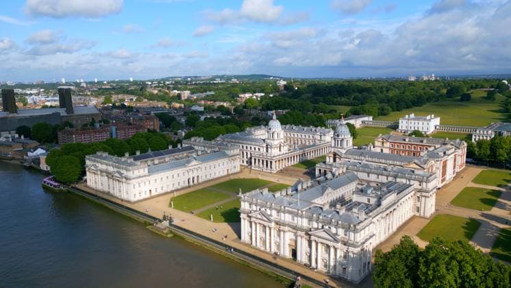Old Royal Naval College and National Maritime Museum in London Greenwich - aerial view Old Royal Naval College and National Maritime Museum in London Greenwich - aerial view Copyright: xZoonar.com ÊrikxLattweinx 18767160