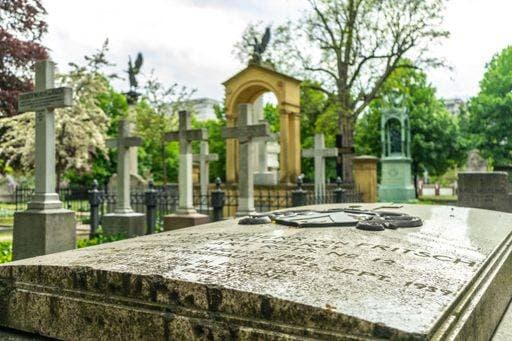 RECORD DATE NOT STATED BERLIN, GERMANY May 10, 2020. The invalid cemetery in Berlin Mitte is today a park. 807847