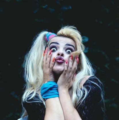NINA HAGEN Nina Hagen, deutsche Sängerin, Liedermacherin, aka, Godmother of Punk, Portrait, 1985. Nina Hagen, German singer-songwriter, aka Godmother of Punk, portrait, 1985., Deutschland Copyright: kpa kpa_55050092 EDITORIAL USE ONLY