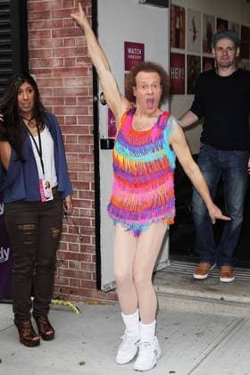 Fitness guru Richard Simmons poses for pictures with fans after making an appearance on the Wendy Williams show in New York 69612, NEW YORK, NEW YORK - Tuesday November 15 2011. Fitness guru Richard Simmons poses for pictures with fans after making an appearance on the Wendy Williams show in New York. Photograph: PacificCoastNews.com o?LOS ANGELES OFFICE:1 310 822 0419o?o?LONDON OFFICE OFFICE:+44 208 090 4079, Credit:PacificCoastNews.com Avalon USA  Copyright: xPacificCoastNews.comx xAvalonx 0527419758