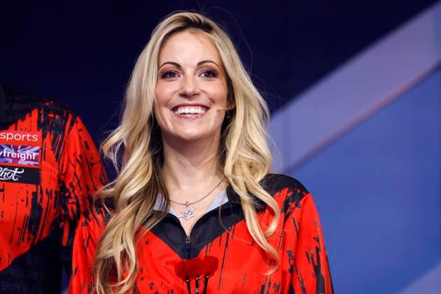 Fernsehmoderatorin Andrea Kaiser bei der Pro7 Promi Darts WM 2024 übertragen von Joyn im Maritim Hotel Düsseldorf. Düsseldorf, 06.01.2024 NRW Deutschland Copyright: xChristophxHardtx