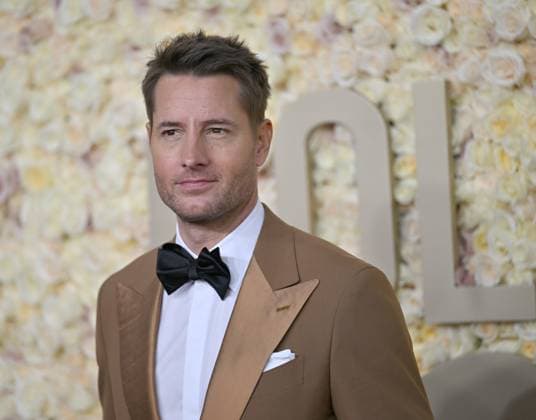 Actor Justin Hartley arrives for the 81st annual Golden Globe Awards at the Beverly Hilton in Beverly Hills, California on Sunday, January 7, 2024.  LAP202401070016 CHRISxCHEW