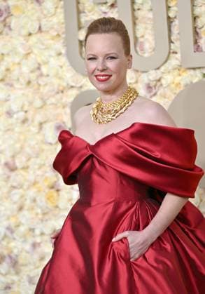 Actress Alma Pöysti arrives for the 81st annual Golden Globe Awards at the Beverly Hilton in Beverly Hills, California on Sunday, January 7, 2024.  LAP202401070022 CHRISxCHEW