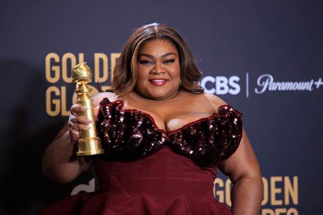 January 7, 2024, Beverly Hills, California, USA: Da Vine Joy Randolph in the press room of the 81st Annual Golden Globe Awards on Sunday January 7, 2024 at the The Beverly Hilton Hotel in Beverly Hills, California. ARIANA RUIZ PI Beverly Hills USA - ZUMAp124 20240107_zaa_p124_002 Copyright: xArianaxRuizx