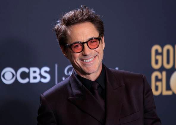 January 7, 2024, Beverly Hills, California, USA: Robert Downey Jr. in the press room of the 81st Annual Golden Globe Awards. Beverly Hills USA - ZUMAp124 20240107_zaa_p124_119 Copyright: xArianaxRuizx