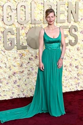 Sandra Hüller bei der Verleihung der 81. Golden Globe Awards im Beverly Hilton Hotel. Beverly Hills, 07.01.2024
