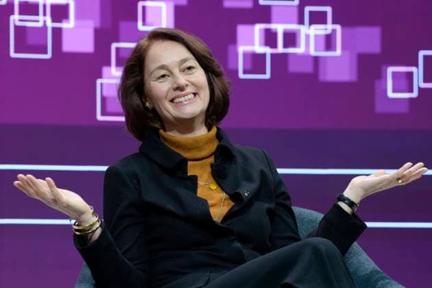 DBB - Beamtenbund und Tarifunion Jahrestagung 2024 Katarina Barley (SPD) Soitzenkandidatin fuer die Europawahl strahelnd und gelassen mit Handgeste bei der dbb Jahrestagung 2024, beamtenbund und tarifunion im Congress Center der Koelnmesse, Koeln, 08.01.2024 Koeln Nordrhein-Westfalen Deutschland *** DBB Beamtenbund und Tarifunion Annual Conference 2024 Katarina Barley SPD seat candidate for the European elections beaming and relaxed with hand gesture at the dbb Annual Conference 2024, beamtenbund und tarifunion in the Congress Center of Koelnmesse, Cologne, 08 01 2024 Cologne North Rhine-Westphalia Germany