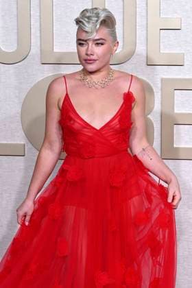 Florence Pugh bei der Verleihung der 81. Golden Globe Awards im Beverly Hilton Hotel. Beverly Hills, 07.01.2024