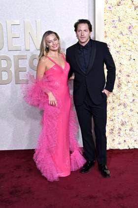 Margot Robbie mit Ehemann Tom Ackerley bei der Verleihung der 81. Golden Globe Awards im Beverly Hilton Hotel. Beverly Hills, 07.01.2024