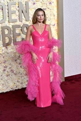 Margot Robbie bei der Verleihung der 81. Golden Globe Awards im Beverly Hilton Hotel. Beverly Hills, 07.01.2024