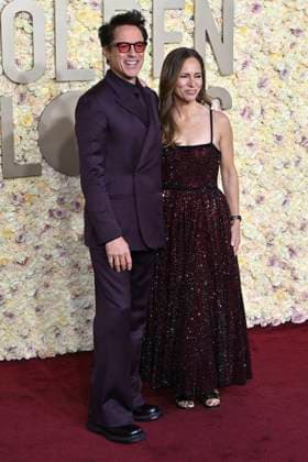 Robert Downey Jr. mit Ehefrau Susan Downey bei der Verleihung der 81. Golden Globe Awards im Beverly Hilton Hotel. Beverly Hills, 07.01.2024