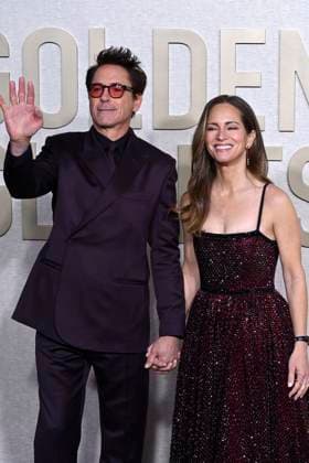 Robert Downey Jr. mit Ehefrau Susan Downey bei der Verleihung der 81. Golden Globe Awards im Beverly Hilton Hotel. Beverly Hills, 07.01.2024