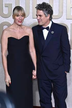 Sunrise Coigney mit Ehemann Mark Ruffalo bei der Verleihung der 81. Golden Globe Awards im Beverly Hilton Hotel. Beverly Hills, 07.01.2024
