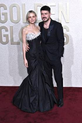 arey Mulligan mit Ehemann Marcus Mumford bei der Verleihung der 81. Golden Globe Awards im Beverly Hilton Hotel. Beverly Hills, 07.01.2024