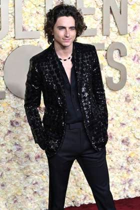 Timothee Chalamet bei der Verleihung der 81. Golden Globe Awards im Beverly Hilton Hotel. Beverly Hills, 07.01.2024