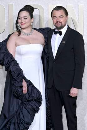 Lily Gladstone und Leonardo DiCaprio bei der Verleihung der 81. Golden Globe Awards im Beverly Hilton Hotel. Beverly Hills, 07.01.2024