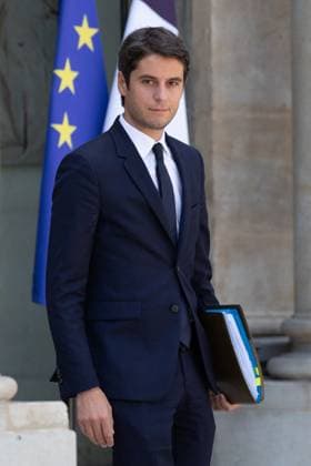 Reshuffle: Attal Could Be Named Prime Minister File photo - French Junior Minister for Public Accounts Gabriel Attal leave after taking part in the weekly cabinet meeting at The Elysee Presidential Palace in Paris on July 29, 2022. - French National Education Minister Gabriel Attal could be named Prime Minister after Elisabeth Borne spoke with President Emmanuel Macron as a cabinet reshuffle appears imminent. At 34, he could become the youngest Prime Minister of the Fifth Republic. Photo by Raphael Lafargue ABACAPRESS.COM Paris France  Copyright: xLafarguexRaphael ABACAx
