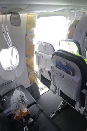 January 8, 2024, Portland, OR, United States: The missing door plug on Alaska Airlines Flight 1282, a Boeing 737-9 MAX commercial aircraft, January 7, 2024 in Portland, Oregon. The aircraft suffered a blowout of a door plug on January 5th resulting in uncontrolled decompression of the aircraft and forcing an emergency landing. Portland United States - ZUMAator 20240108_zaa_p138_004 Copyright: xNtsb NationalxTransportationx