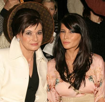 Melania Knauss Trump and mother Amalija Knavs attend the Zac Posen Showing of Fall Collection at The Tent at Bryant Park in New York City on February 12, 2004. Photo Copyright: xHenryxMcGee MediaPunchx