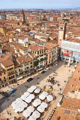 Aerial view of Verona main square 1927799