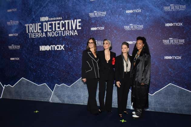 True Detective: Night Country Tv Series Premiere January 11, 2023, Mexico City, Mexico: (L-R) Mari-Jo Winkler, Issa Lopez, Jodie Foster, Kali Reis attend the blue carpet for the Tv series premiere by HBO True Detective: Night Country at Cineteca Nacional. on January 11, 2023 in Mexico City, Mexico. (Photo by Carlos Tischler Eyepix Group) Copyright: xCarlosxTischler xEyepixxGroupx CT_11012024_109036