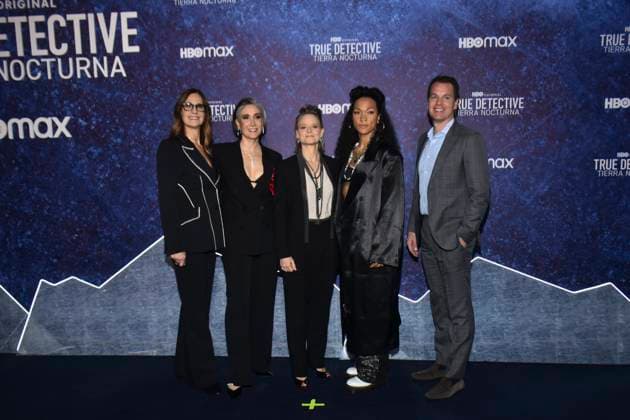 True Detective: Night Country Tv Series Premiere January 11, 2023, Mexico City, Mexico: (L-R) Mari-Jo Winkler, Issa Lopez, Jodie Foster, Kali Reis attend the blue carpet for the Tv series premiere by HBO True Detective: Night Country at Cineteca Nacional. on January 11, 2023 in Mexico City, Mexico. (Photo by Carlos Tischler Eyepix Group) Copyright: xCarlosxTischler xEyepixxGroupx CT_11012024_109033