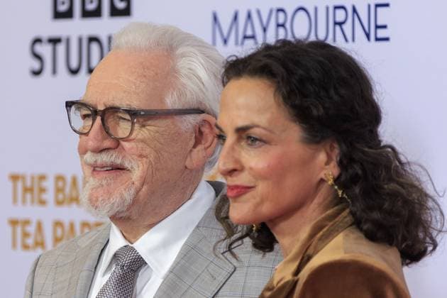 January 13, 2024, Beverly Hills, California, USA: Brian Cox and Nicole Ansari-Cox (L-R) on the red carpet of the BAFTA Tea Party on Saturday January 13, 2024 at The Maybourne in Beverly Hills, California. JAVIER ROJAS PI Beverly Hills U.S - ZUMAp124 20240113_zaa_p124_082 Copyright: xJavierxRojasx