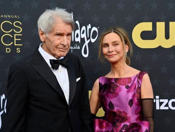 Entertainment Themen der Woche KW02 (L-R) Harrison Ford and Calista Flockhart attend the 29th annual Critics Choice Awards at the Barker Hanger in Santa Monica, California on Sunday, January 14, 2024.  LAP20240114140 JIMxRUYMEN