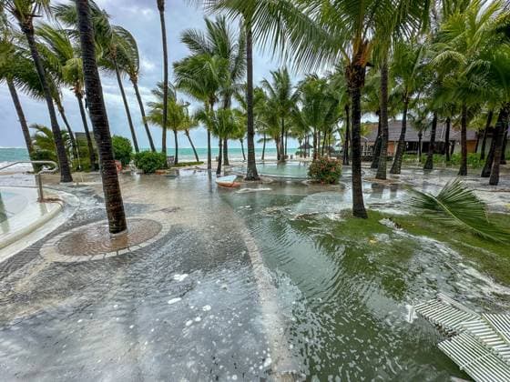 Cyclone bricht ueber Mauritius her, und zerstoert das Resort Beachcomber Paradis Golf und Spa, Travel, 15.01.2024 Le Morne Le Morne Mauritius