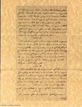 The Louisiana Purchase Treaty, Page 3 of 7 On April 29, 1803, U.S. envoys agreed to pay a total of $15 million to France for approximately 828,000 square miles of land. The land in question doubled the national domain. The final boundaries of the territory were not settled for many years, since the 1803 treaty did not set the limits of the region. EDITORIAL USE ONLY Copyright: xx 5.044c x picturehistory002046