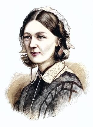 Florence Nightingale (12. Mai 1820 -13. August 1910) war eine britische Krankenschwester, Statistikerin, Begünderin der modernen westlichen Krankenpflege,. From The Illustrated Midland News, 19 March 1870. Wood engraving., Historisch, digital restaurierte Reproduktion von einer Vorlage aus dem 19. Jahrhundert, Record date not stated