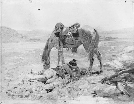 RECORD DATE NOT STATED The Second Boer War, 1899-1902 Sketch drawn by William Skeoch Cumming, based on one of his own photographs. Copyright: xpiemagsx piemagwarw13102023-3687 !ACHTUNG AUFNAHMEDATUM GESCHÄTZT!