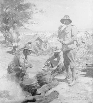 RECORD DATE NOT STATED The Second Boer War, 1899-1902 Sketch drawn by William Skeoch Cumming, based on one of his own photographs. Copyright: xpiemagsx piemagwarw13102023-3695 !ACHTUNG AUFNAHMEDATUM GESCHÄTZT!