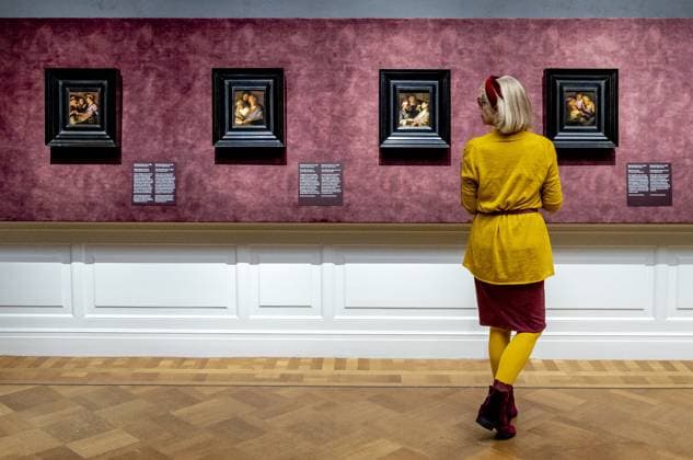 Bilder des Jahres 2024, Entertainment 01 Januar Entertainment Themen der Woche KW03 Entertainment Bilder des Tages LEIDEN - Rembrandt s works refer to four senses during the press preview for the exhibition Rembrandt s four senses - his first paintings in the De Lakenhal museum in Leiden. The museum is celebrating its 150th anniversary and is presenting four paintings by Rembrandt that he made when he lived in Leiden as an 18-year-old. ANP REMKO DE WAAL netherlands out - belgium out  Copyright: xx x488846714x originalFilename: 488846714.jpg