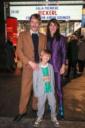 RECORD DATE NOT STATED 17.01.2024, Gartenbaukino, RICKERL MUSIK IS HÖCHSTENS A HOBBY Premiere , Absolutes Premieren Highlight von Adrian Goiginger! im Bild: David VOODOO JÜRGENS Öllerer, Ben Winkler, Agnes Hausmann, RICKERL MUSIK IS HÖCHSTENS A HOBBY Premiere